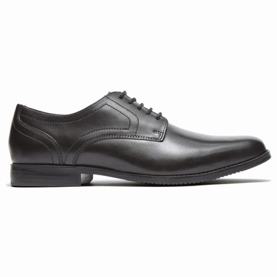 Sapatos Oxfords Rockport Style Purpose Plain Toe Homem Pretas PT-82407